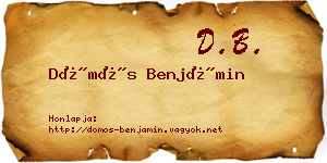 Dömös Benjámin névjegykártya
